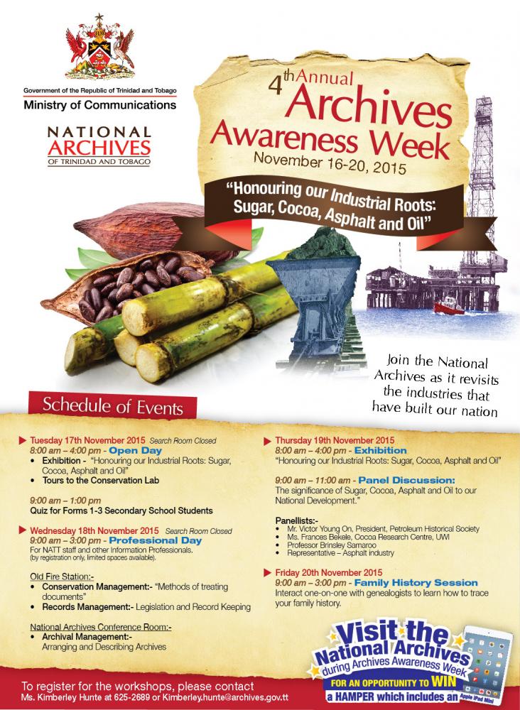 4th Annual Archives Awareness Week National Archives of Trinidad and